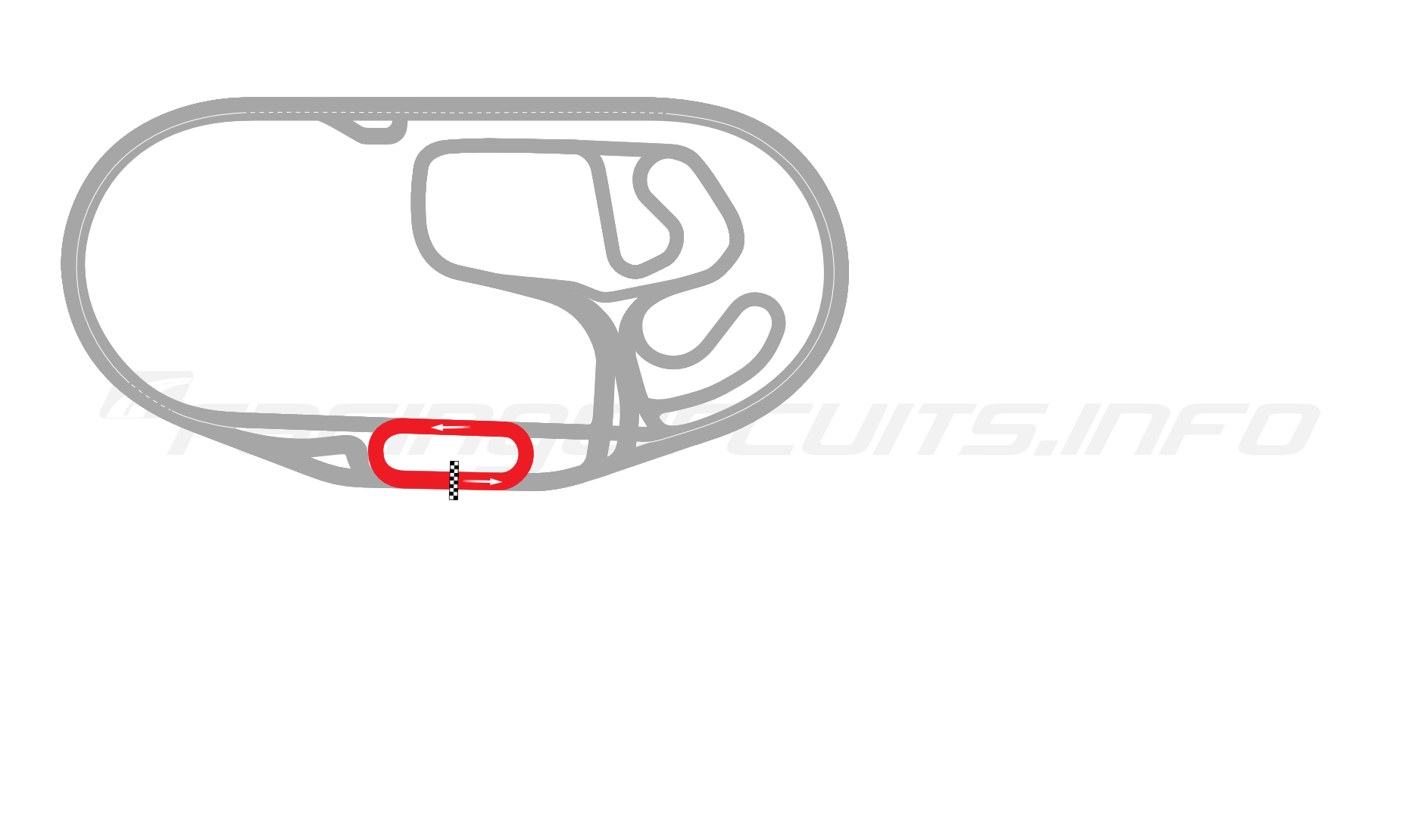 Map of Charlotte Motor Speedway, Quarter-Mile Oval 2019-23